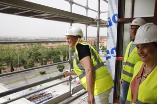 Isabel Blanco, visita las obras de la nueva Residencia Puente Ladrillo. Fotos Andrea M.