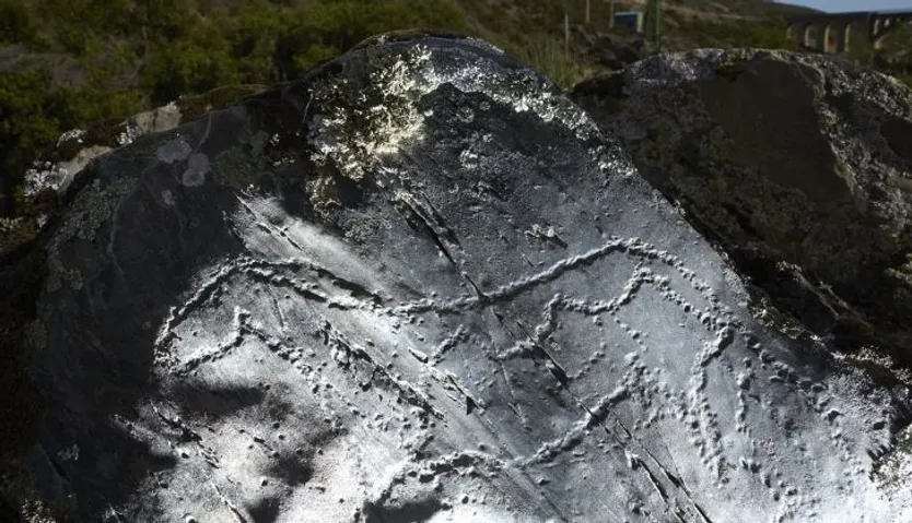 Grabados rupestres Patrimonio de la Humanidad en Siega Verde. Foto JCYL