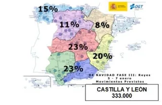 Mapa nacional de desplazamientos. Tercera fase del dispositivo navideño 2023