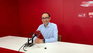 David Serrada, este miércoles en rueda de prensa.. 