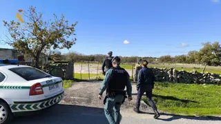 Simulacro, operativo de búsqueda de un varón en Fuente de Oñoro para afianzar la colaboración entre la Guardia Civil y la Guardia Nacional Republicana de Portugal