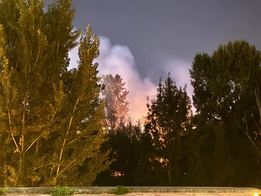 Incendio junto al río Tormes