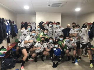 La plantilla del FS Salamanca Unionistas celebra la victoria