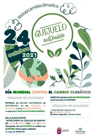 Cartel día Mundial Contra el cambio Climático.