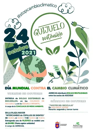 Cartel día Mundial Contra el cambio Climático.