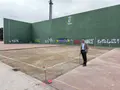 El concejal de Deportes, Salvador Ruano Sánchez, visitando la instalación para revisar los trabajos