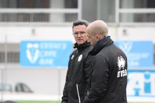 Dani Ponz y Víctor Aguirre, en un entrenamiento | FOTO SALAMANCA24HORAS.COM