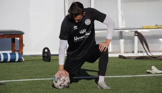 Sergio del Río, en un entrenamiento en el Reina Sofía | FOTO SALAMANCA24HORAS.COM