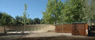 Trabajos en el auditorio al aire libre de Guijuelo