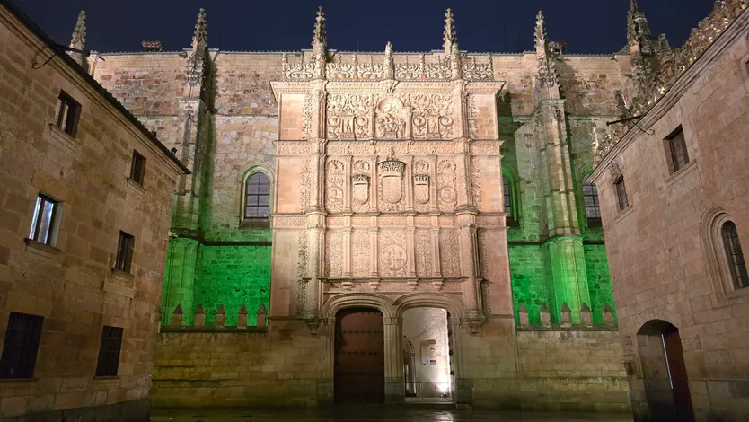 Fachada de la Universidad de Salamanca por el Día Internacional y Europeo de las Personas con Discapacidad