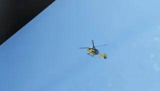 Helicóptero del Sacyl llegando al hospital de Salamanca - Archivo