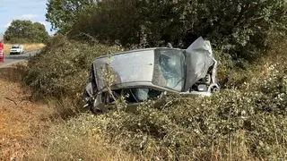 Accidente a la altura de Guijuelo