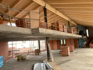 Obras del centro cultural en Carbajosa de la Sagradas