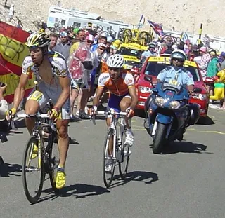 Juanma Garate en la etapa del Tour de Francia 2009 con final en Ventoux