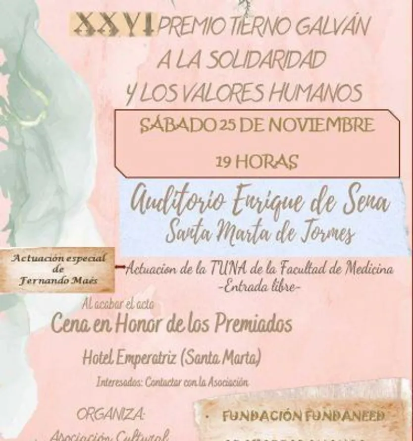 XVI Premio a la solidaridad y a los valores humanos