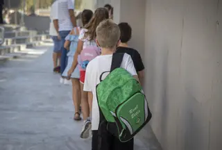Alumnos de un colegio durante el inicio del curso escolar 2021 2022. EP