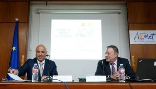 El delegado territorial de la Agencia Estatal de Meteorología en Castilla y León, Manuel Mora, presenta un resumen climático del invierno, un balance del año hidrológico y la previsión para la próxima primavera. Foto Miriam Chacón | ICAL