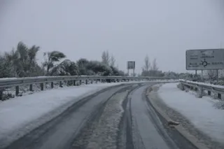 Colapso en la A-66 por la nieve de la Borrasca 'Juan', 19 de enero