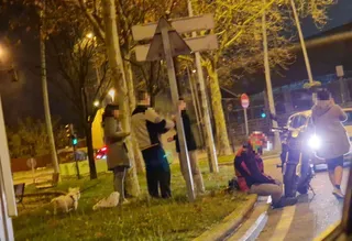 Accidente en la glorieta Julio Robles