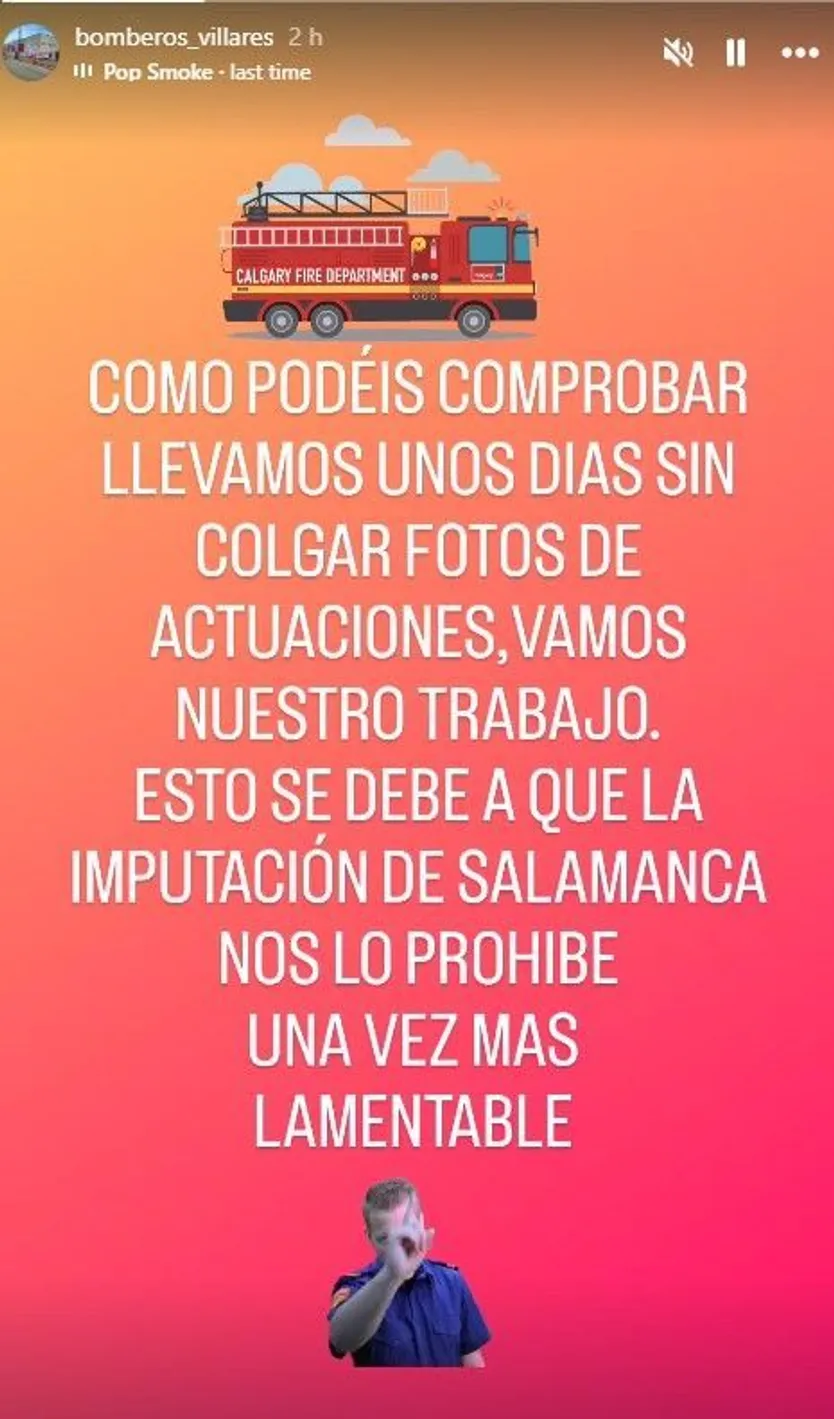 Bomberos villares historia instagram