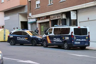 Policía Nacional en la Carretera Ledesma. Foto de archivo