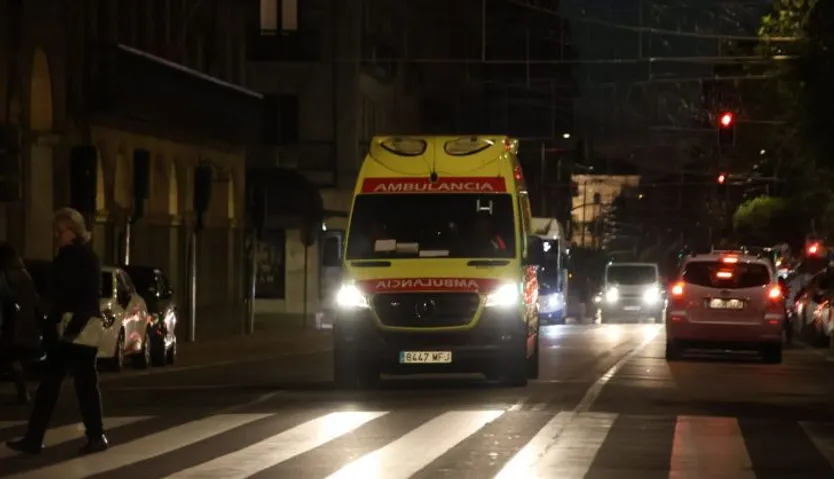 Ambulancia en la Gran Vía