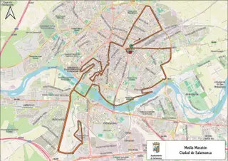 Mapa Media Maratón 'Ciudad de Salamanca'. Foto Ayuntamiento Ciudad Rodrigo