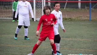 Imagen de un encuentro de alevines entre Hergar y Alba de Tormes.