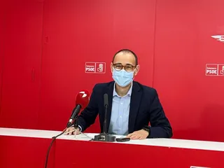 David Serrada en la rueda de prensa del 7 de marzo de 2022
