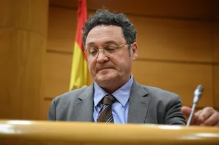 El Fiscal General del Estado, Álvaro García Ortiz, durante su comparecencia en la Comisión de Justicia, en el Senado, a 18 de febrero de 2025, en Madrid (España). - Fernando Sánchez - Europa Press