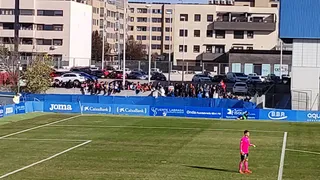Aficionados desde el parking
