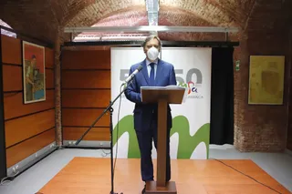 Carlos García Carbayo, inaugura la exposición ‘50 años de Mercasalamanca’