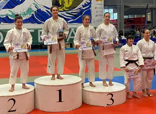 Daniela Cidoncha en el podio de la Supercopa de España de Alicante | FOTO C.D. Judo Club Salamanca