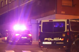 Policía Nacional en la carretera de Ledesma en una foto de archivo