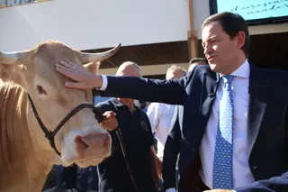 Alfonso Fernández Mañueco durante la visita a Salamaq26 