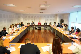 Reunión de la consejera de Familia e Igualdad de Oportunidades con representantes de las entidades locales de Castilla y León. ICAL