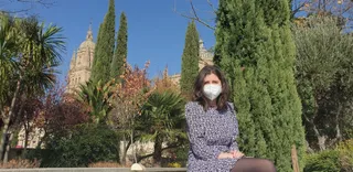 Miryam Rodríguez en el Huerto de Calixto y Melibea | Foto: Ayto. Salamanca