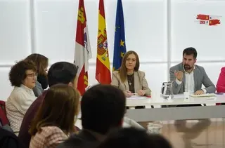 Luis Tudanca ante los medios de comunicación. FOTO ICAL Rubén Cacho