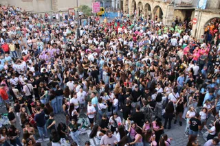 Béjar, pregón y chupinazo desde el balcón del Ayuntamiento