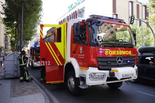 Bomberos en María Auxiliadora. Foto de archivo