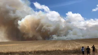 Pelabravo, escenario de un nuevo incendio forestal en Salamanca