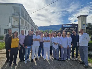 Imagen del encuentro entre trabajadores de Llano Alto en Béjar y representantes de UPL