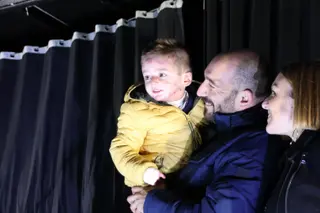Javi Gallo con su padre. ARCHIVO