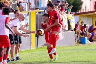 Razvan celebra su gol en el Mojados - UD Santa Marta | FOTO UD SANTA MARTA