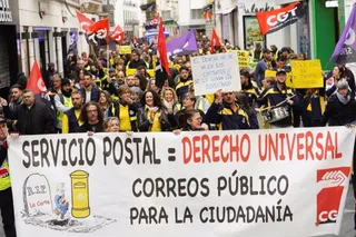 Huelga general convocada por CGT en contra del Acuerdo Marco que modifica el convenio colectivo. - CGT