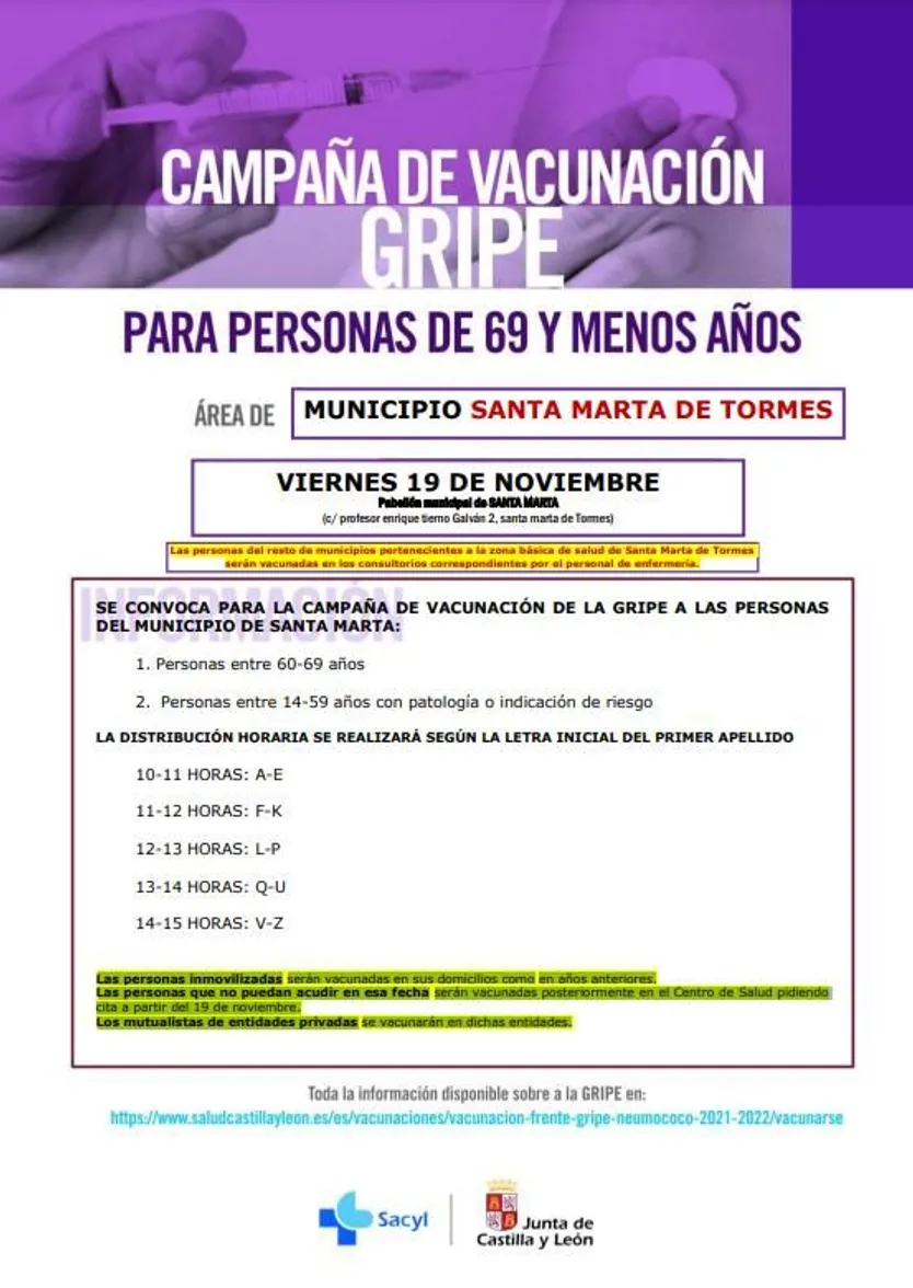 Vacunación Santa Marta.