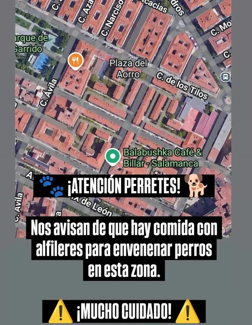 Mensaje de precaución de Garrido Contigo