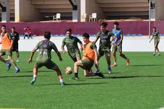 Primer entrenamiento de Mario Simón como entrenador de Unionistas