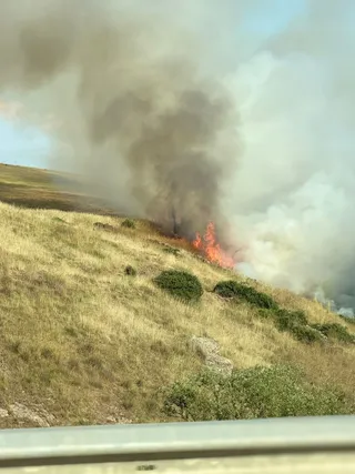 Incendio en las inmediaciones del Puente de Aldeatejada 