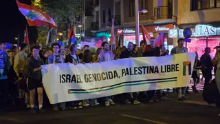 Una nueva concentración por Palestina toma las calles de Salamanca a última hora de la tarde de este 15 de octubre